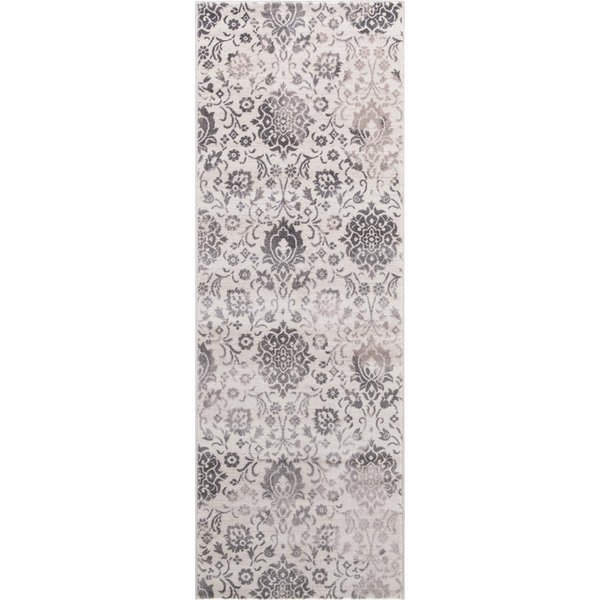 Concord Global 2 ft. 7 in. x 7 ft. 7 in. Lara Soft Damask - Ivory 45622